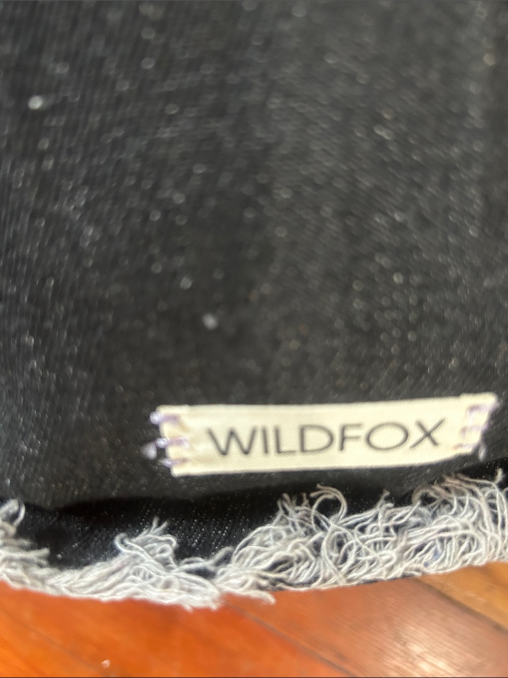 Wildfox Black Denim Fringe Crossbody Tote - Picture 10 of 12